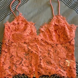 Crop top sexy lace